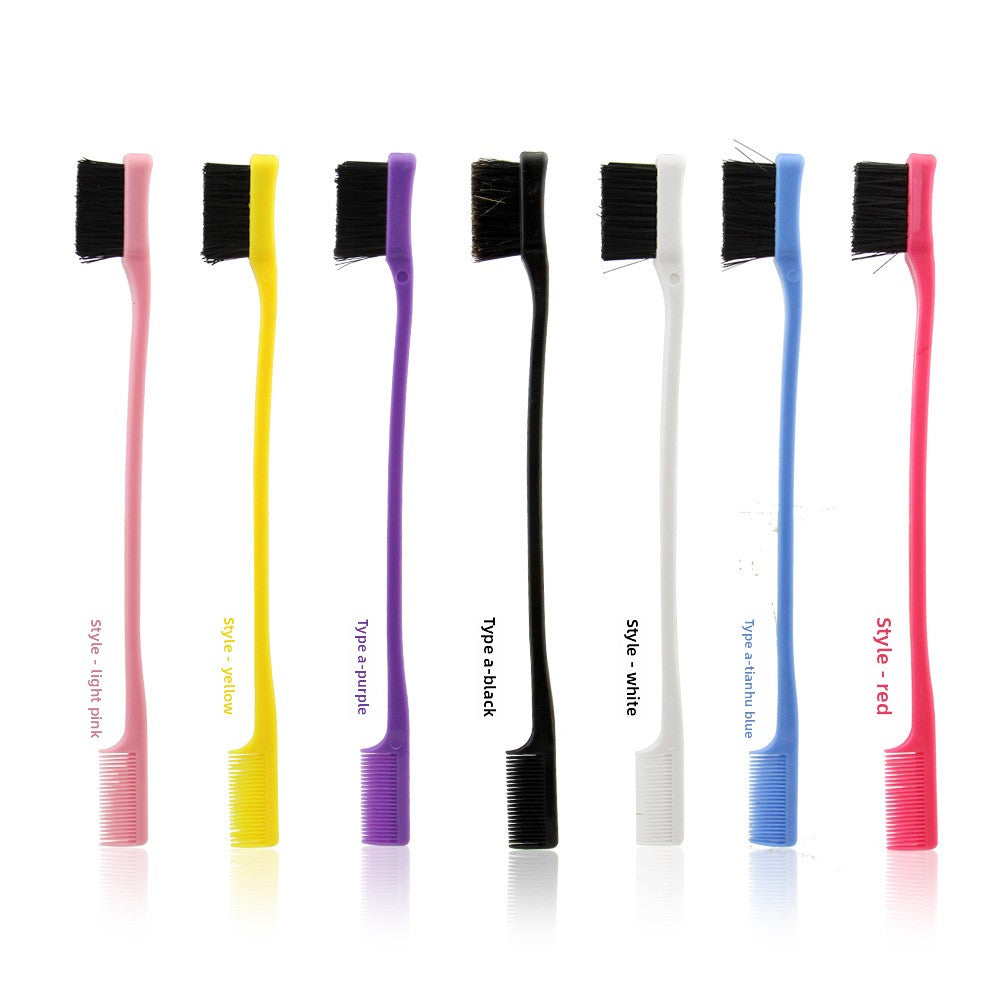 Double-headed eyebrow comb