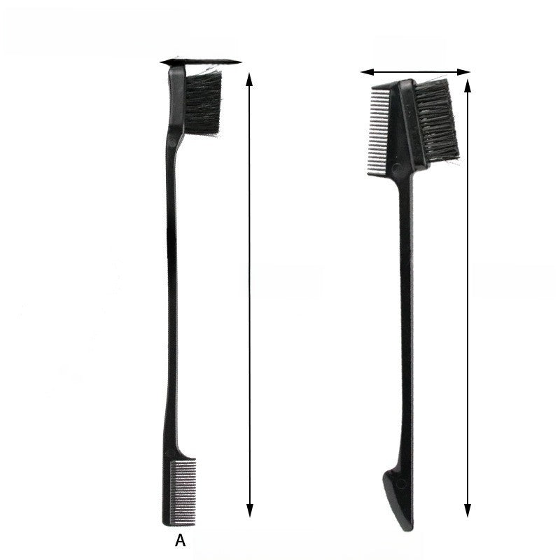 Double-headed eyebrow comb