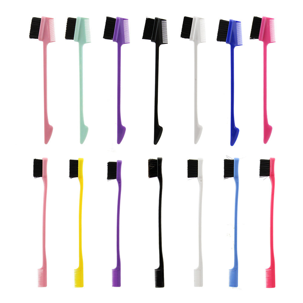 Double-headed eyebrow comb