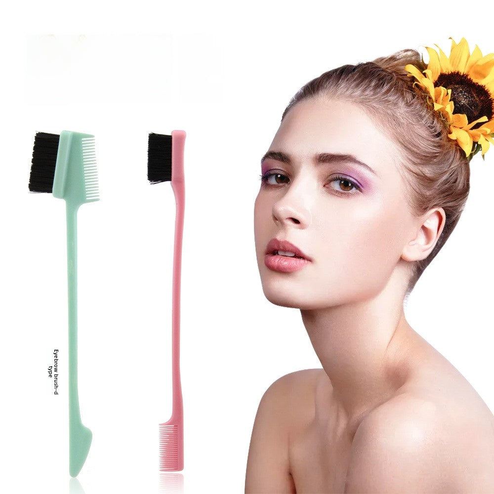 Double-headed eyebrow comb